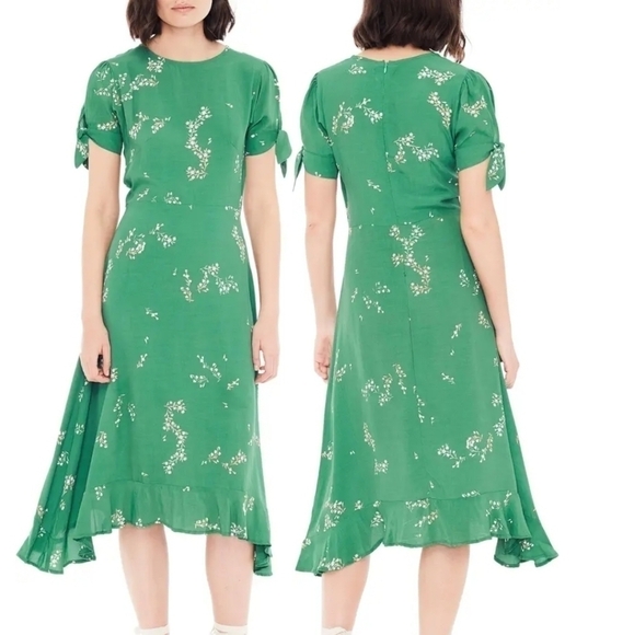 Faithfull the Brand Emilia Botany Floral Print Midi Dress NWT Size 4/Small - Picture 6 of 17